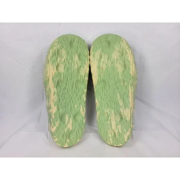Adidas Adilette 22 'Magic Lime Desert Sand' Slides Sandals Mens Size 11 GY1597 - Picture 11 of 11
